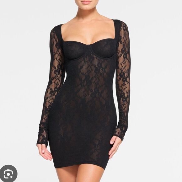 SKIMS Dresses & Skirts - NWT SKIMS stretch lace underwire  dress XS